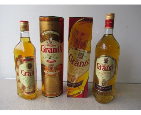 Grants Finest Scotch Whisky x 4, 70cl, 1 Litre, 70cl boxed x 2