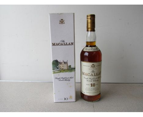 The Macallan single Highland Malt Scotch Whisky, 10yrs old, 75cl boxed