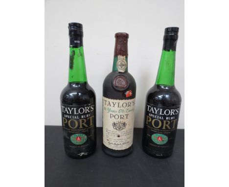 Taylors Special Ruby Port x 2, Taylors 20 Years Old Tawny Port x 1 (3)