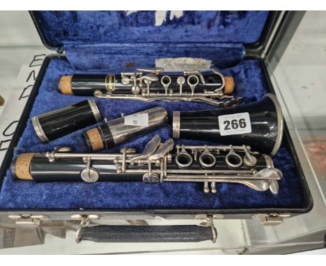 A cased Bundy clarinet