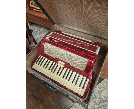 A piano accordion. 