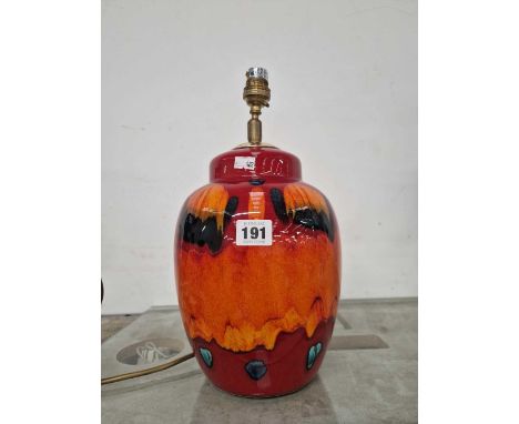 A Poole pottery 'Volcano' table lamp