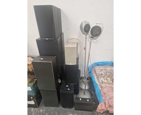 A collection of good quality of vintage speakers including Kef, B&amp;W, Tannoy, B&amp;O, Boston etc. 