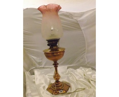 COPPER OIL LAMP [ COVERTED] SHADE A/F  EST [£30- £60]