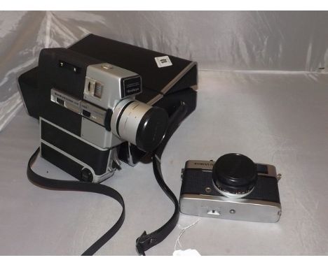 SANKYO SUPER CM300 8MM MOVIE CAMERA & OLYMPUS TRIP 35  CAMERA, TRU-VUE VIEWER WITH FILMS EST[£25-£50]