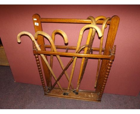 EARLY 20TH C  OAK  STICK STAND EST [£25- £50]