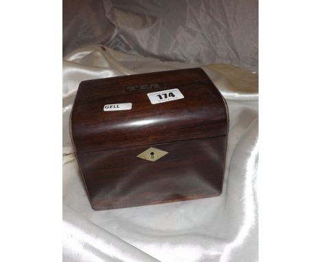 SMALL 19TH CENT ROSEWOOD TEA CADDY EST [£25-£5O]