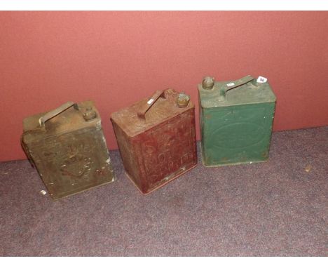 EARLY 20TH C PETROL CANS  SHELL MOTOR OIL, SHELL MEX BP LTD  & 1 ESSO EST [£40- £80]