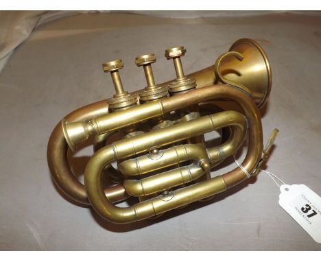 BESSON'S & CO LONDON CI , H.5983, POCKET  BRASS CORNET EST[£25-£50]