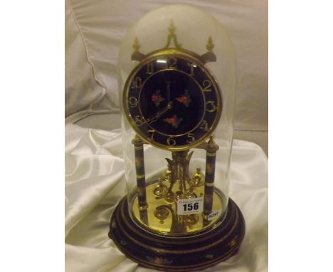 GLASS DOME MANTLE  CLOCK  EST  [£15- £25]