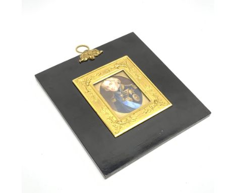 19th Century English School - half length portrait miniature , of Admiral Lord Nelson in uniform, watercolour, oval, 6 x 5cm,