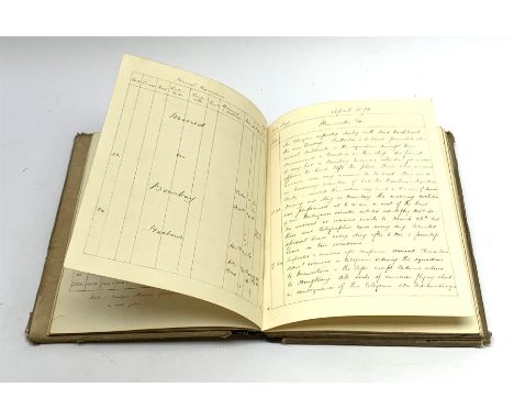 Mid-Victorian naval ship's manuscript log book for HMS Narcissus, flagship of the Flying (Detached) Squadron under the comman