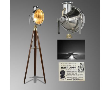 Lighting/Collectibles: A 1940’s Tilley &amp; Co FL6 Flood light  190cm high by 58cm wide  Tilley &amp; Co Manufactured these 