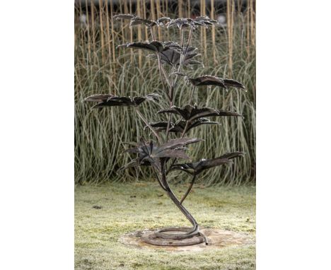 Water Feature: ▲Humphrey Bowden  A copper Ricinus fountain with three plumbing points 150cm high  Humphrey Bowden studied Phy