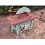 Saw bench, PTO driven