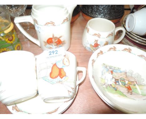 A selection of vintage ceramics by Bunnykins