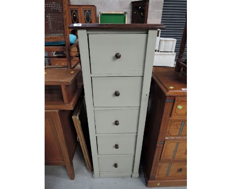 A vintage painted Wellington chest