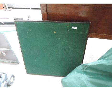 A folding card table