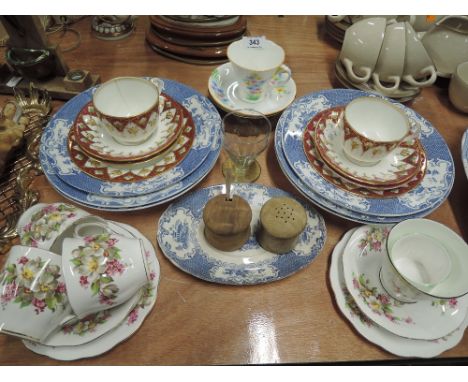 A selection of vintage tea cups and saucers 