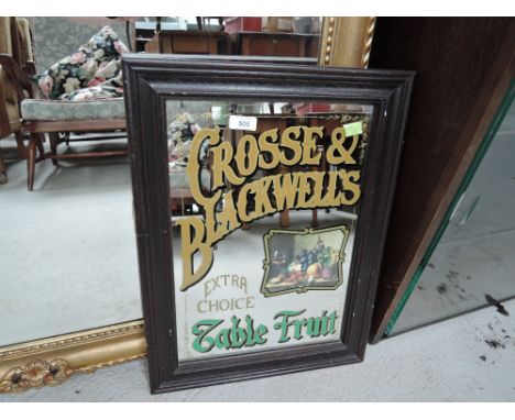 A vintage advertising mirror, Crosse and Blackwell's