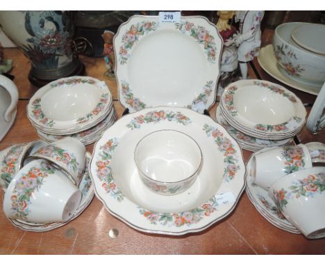 A vintage part tea service by Royal Doulton in the Japonica pattern