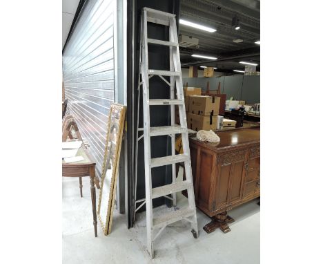 A set of vintage Welconstruct aluminium step ladders