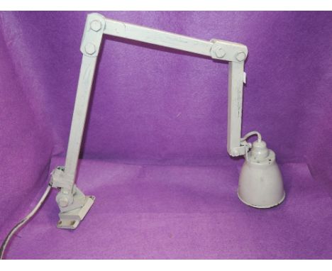 An industrial machinists anglepoise lamp