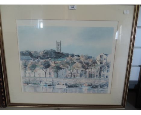 A vintage print of Lancaster dock