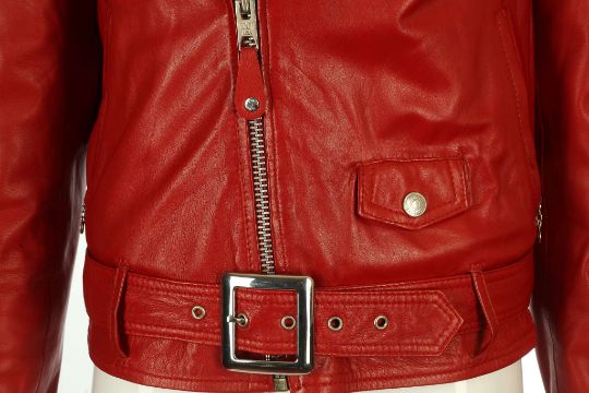 schott red leather jacket