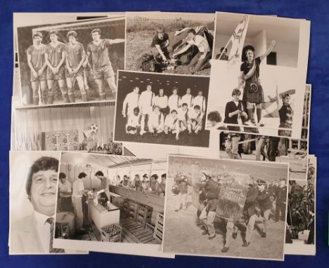 Football press photographs, a collection of 50+ b/w press photos, mainly 8" x 10”, inc. teamgroups, Oldham 81/2, Sunderland 8