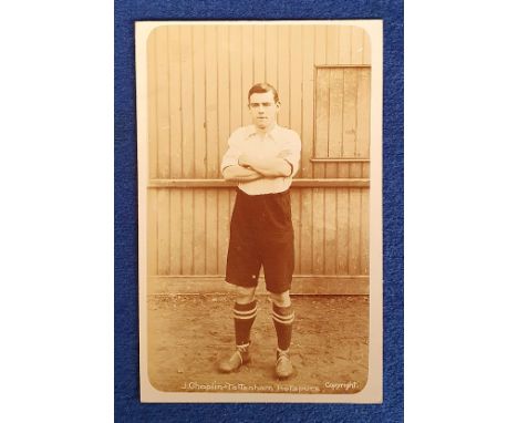 Postcard, Football, J. Chaplin Tottenham Hotspur, RP, by Jones (vg)