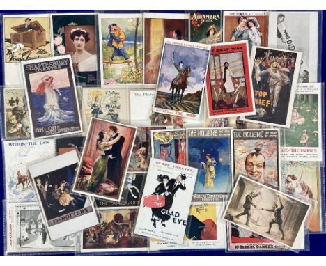 Postcards, Advertising, Theatre, 30+ cards featuring mainly London theatres. Productions include Pinkie and the Fairies, Oh! 