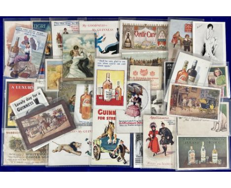 Postcards, Drinks, Advertising and Other, 35+ cards to include Bisquit's Cognac Brandy, Glen Spey Whisky, Black &amp; White S