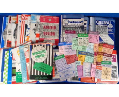 Football programmes &amp; tickets, Chelsea FC, comprehensive home &amp; away programme collection for seasons, 66/7, 67/8, 68