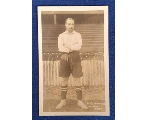 Postcard, Football, Percy Humphreys Tottenham Hotspur, RP, by Jones (vg)