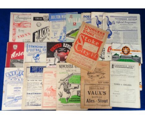 Football programmes, Chelsea FC, a collection of 22 away match programmes 1949/50 inc. Birmingham, Stoke, Huddersfield, Middl