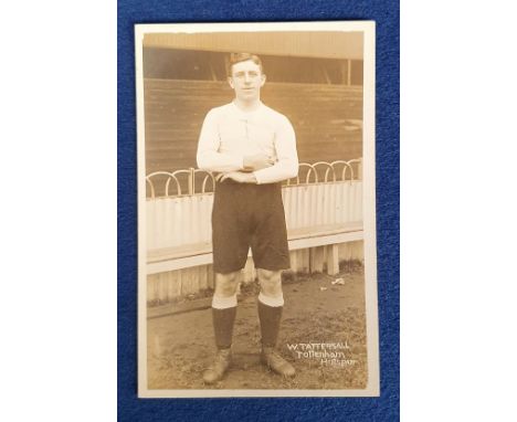 Postcard, Football, W. Tattersall Tottenham Hotspur, RP, by Jones (vg)