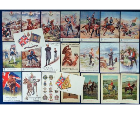 Postcards, Military, a mixed military selection of approx. 23 cards, with set of 6 Tuck published 'How we won the Victoria Cr