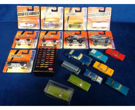 Model Vehicles, 19 assorted vehicles to comprise 9 carded, unopened models ('75 Chevy Stepside, 1963 Cadillac Hearse, Chevy V
