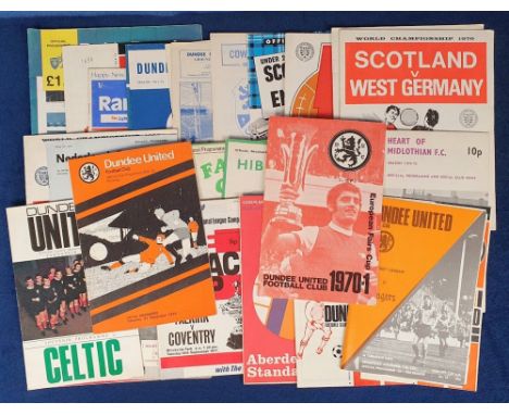 Football programmes, a collection of 30+ Scottish programmes 1960's &amp; 70's inc. Internationals, Tournaments, League &amp;