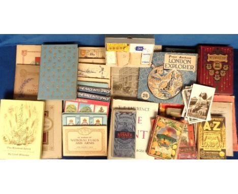 Ephemera, a collection of vintage books, maps, cigarette cards etc. to include 1955 first edition T.E.Lawrence The Mint, 1893