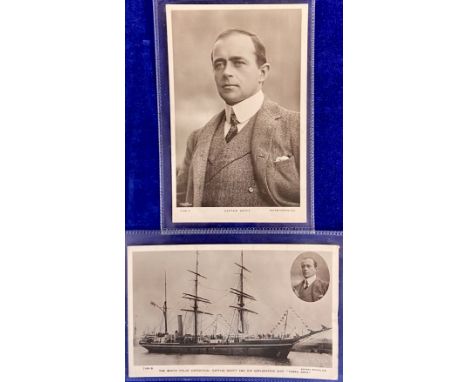 Postcards, Exploration, 2 RPs featuring Captain Scott, inc. portrait published by Rotary no. 7199A, and 'The South Polar Expe
