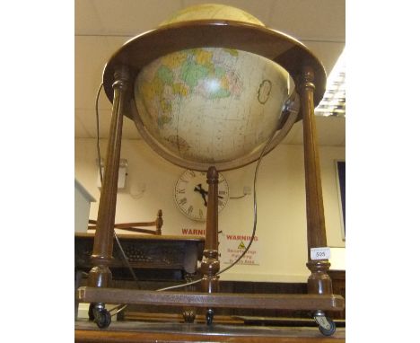 A modern globe lamp