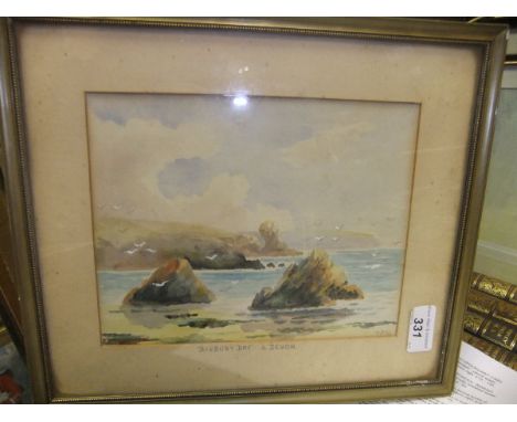 A large collection of various pictures to include mainly watercolours to include C F R FOREST "Landscape study", watercolour,