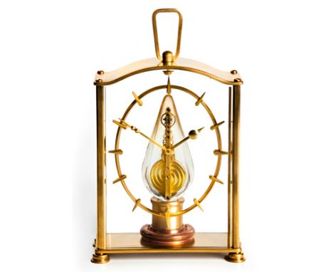 A JAEGER-LE COULTRE SKELETON/LANTERN TABLE CLOCK, CIRCA 1950s BUYERS ARE ADVISED THAT A SERVICE IS RECOMMENDED FOR CLOCKS PUR