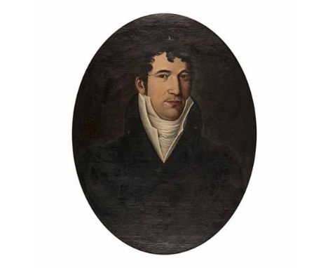 Continental School ( 19th Century-) PORTRAIT OF A GENTLEMAN oil on canvas 57 by 44cm 