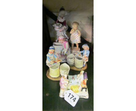A Royal Worcester figure (a/f) and other figures