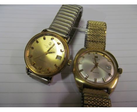 A Tissot Seastar gents watch and another marked Favre-Leuba