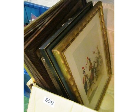 A print Napoleon, Wellington, Nelson and army prints