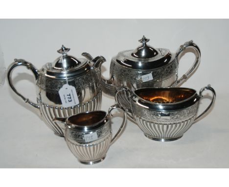 A 4 piece silver plated tea service Condition Report: Available upon request